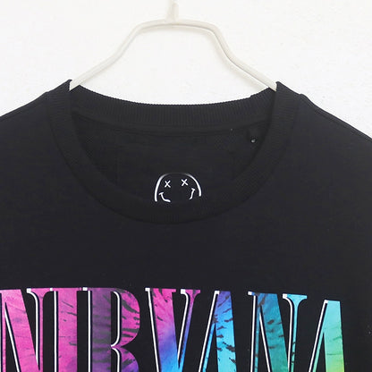 Nirvana Sweatshirt Epaulet Smiley Face Velvet Padded Loose Casual Embroider