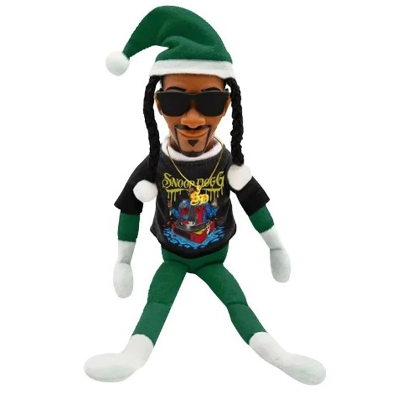 New Snoop Dogg Snoop on a Stoop Christmas Elf Doll 12” Plush Toys Shelf Decor Includes Elf Toy Tshirt Sunglasses and Necklace