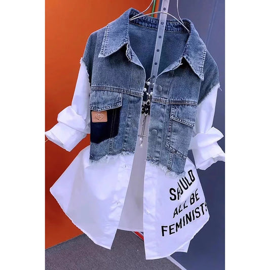 Should All Be Feminist Printed Jacket Blouse