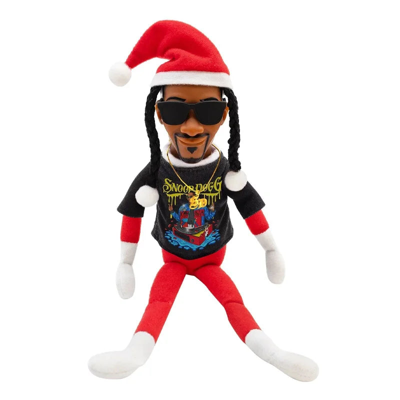 New Snoop Dogg Snoop on a Stoop Christmas Elf Doll 12” Plush Toys Shelf Decor Includes Elf Toy Tshirt Sunglasses and Necklace